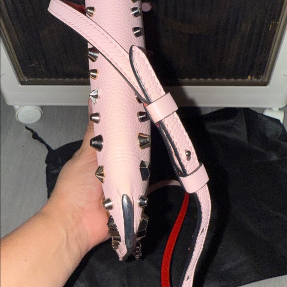 Christian Louboutin Pink Crossbody Bag with Studs - Picture 9 of 13